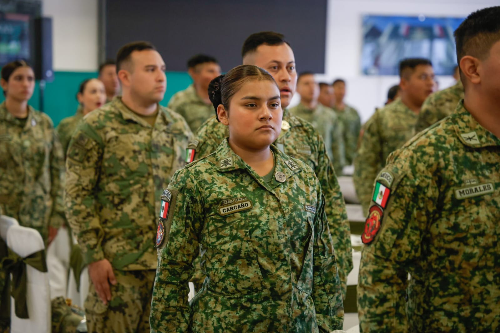 Personal militar en celebración de Aniversario del Ejército Mexicano