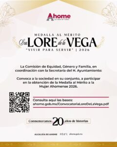 Convocatoria a medalla Lore de la Vega en Los Mochis