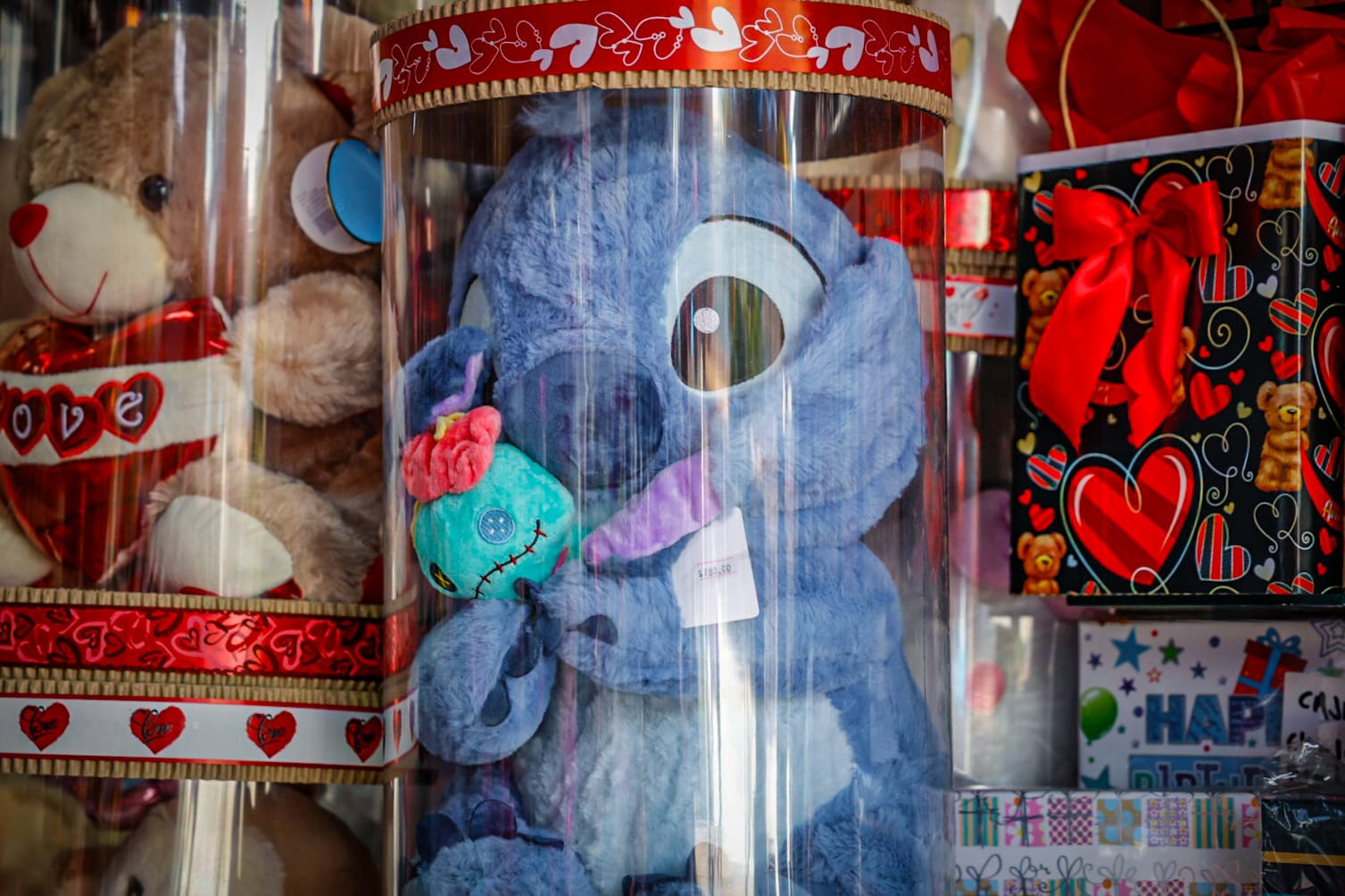 Peluches por San Valentín en el Centro de Culiacán