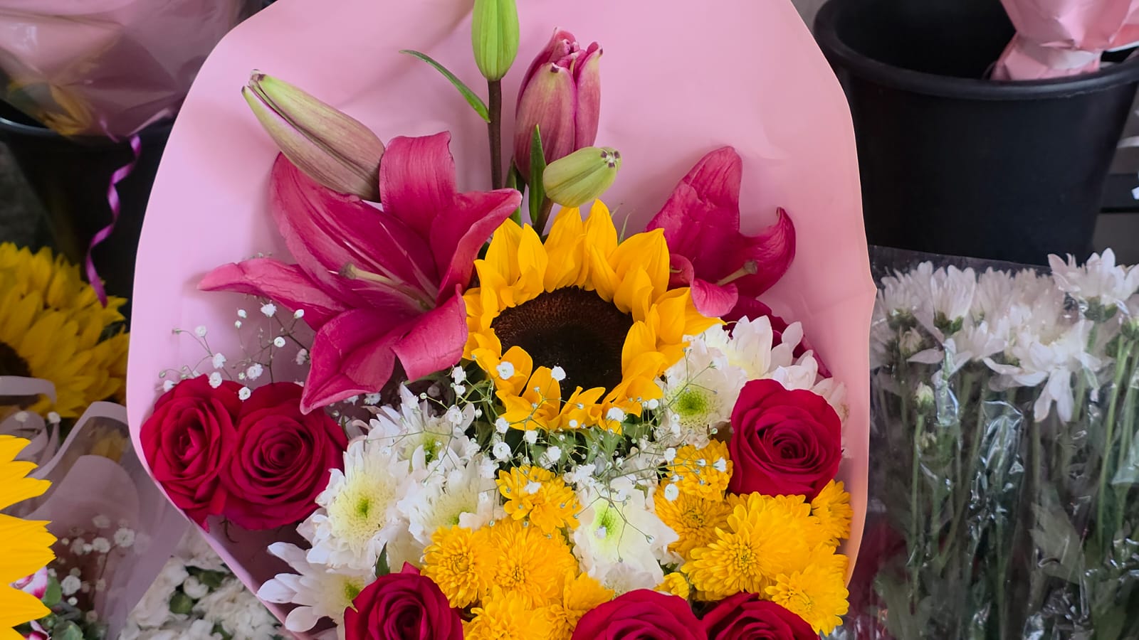 Arreglo floral del Mercado de las Flores en Culiacán