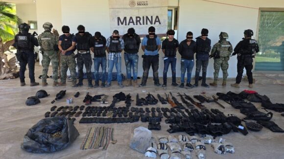 Esto fue lo asegurado a los nueve detenidos tras enfrentamiento en El Limoncito, Jesús María, en Culiacán, Sinaloa