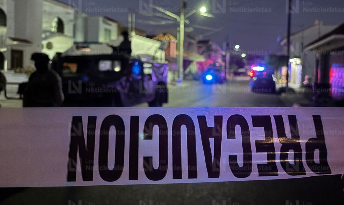 Acordonan la zona donde sucedió el hecho violento en Villas del Río, Culiacán