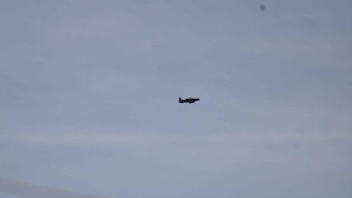 avion militar realiza patrullaje aereo en la sierra de concordia sin