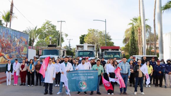 ¡Todos contra el dengue! Badiraguato se une al Banderazo Estatal para combatir esta enfermedad