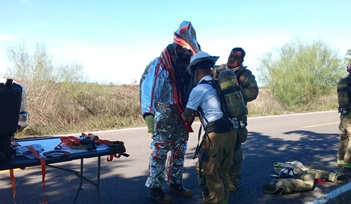 Bombero que resultó lesionado tras fuga de amoníaco en Guasave está estable