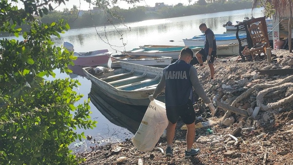 Campaña de limpieza en el Esterio de Infiernillo, en Mazatlán