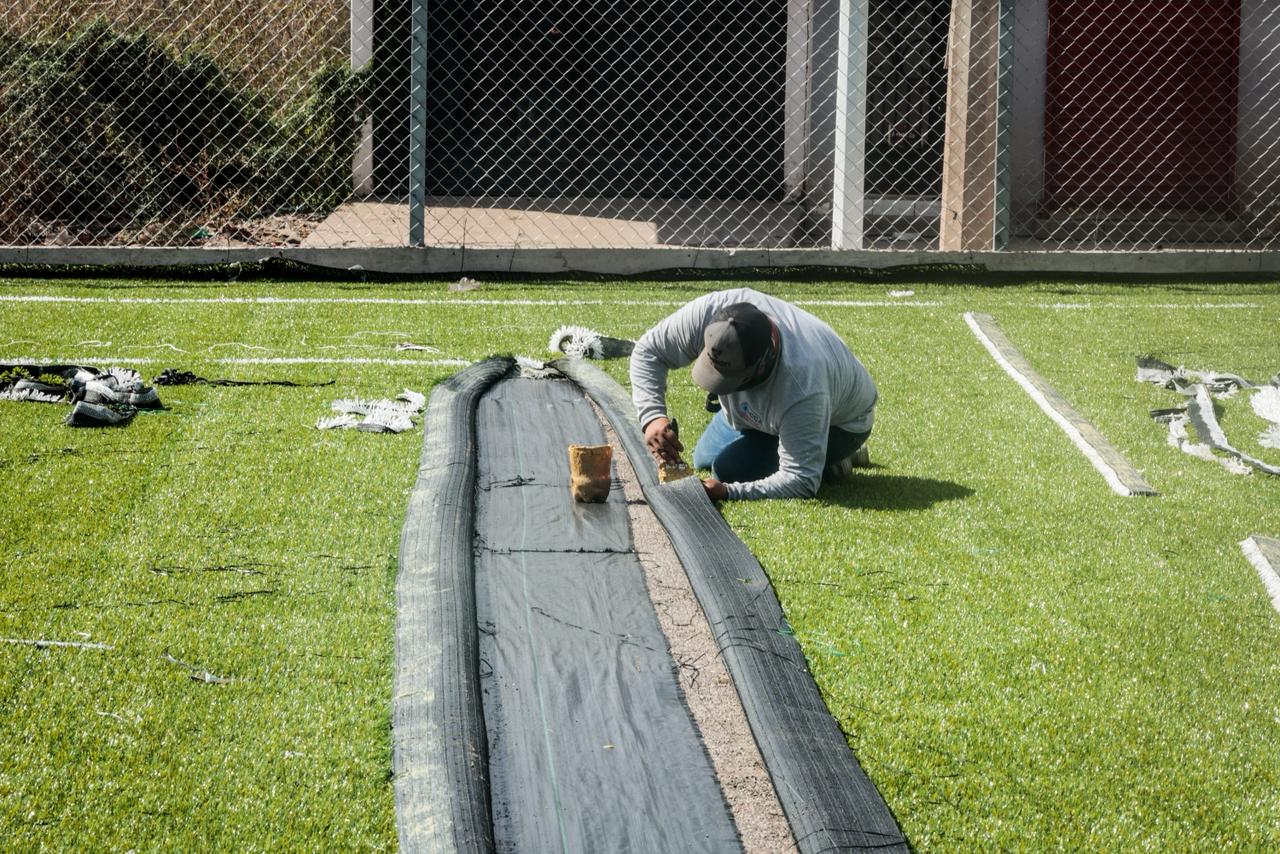 Cancha rehabilitada en la Plutarco Elías Calles, Culiacán