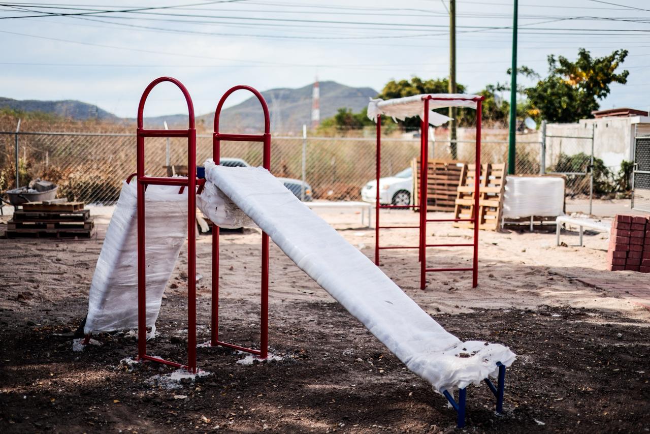 Cancha rehabilitada en Los Huertos, Culiacán