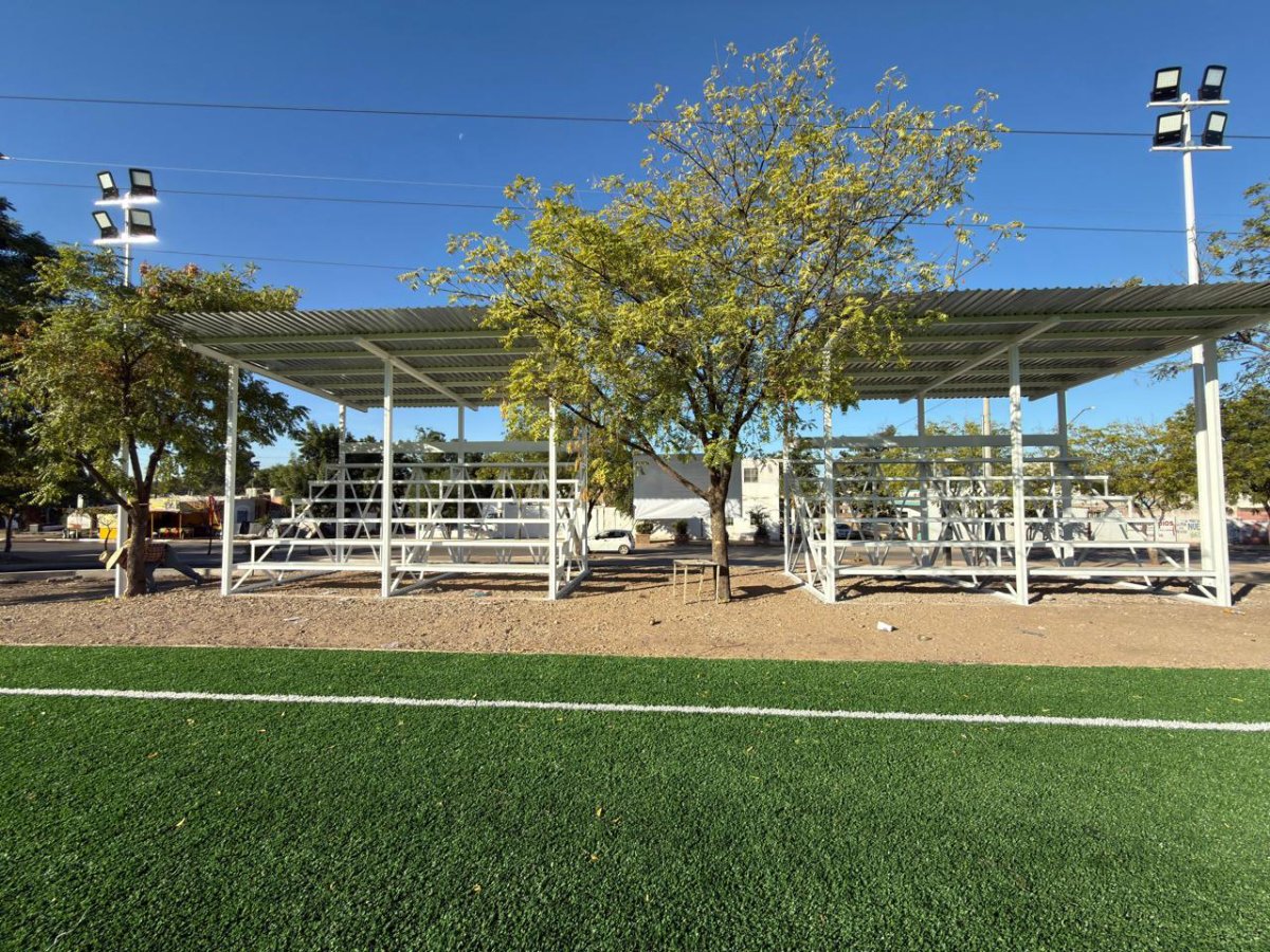 Canchas del programa Senderos de Paz en el bulevar Agricultores en Culiacán