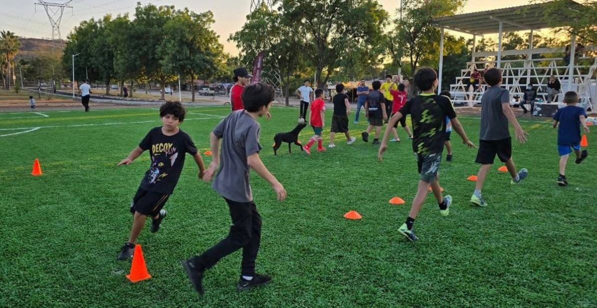 Canchas del programa Senderos de Paz en el bulevar Agricultores en Culiacán