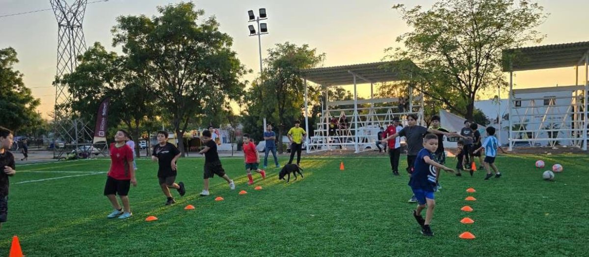 Canchas del programa Senderos de Paz en el bulevar Agricultores en Culiacán