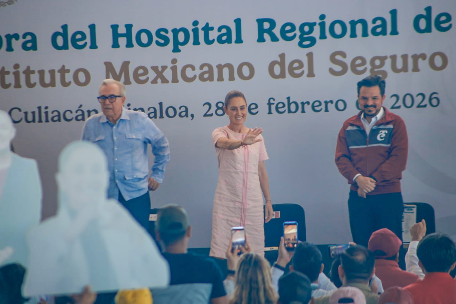Rubén Rocha Moya, Claudia Sheinbaum Pardo y Zoé Robledo