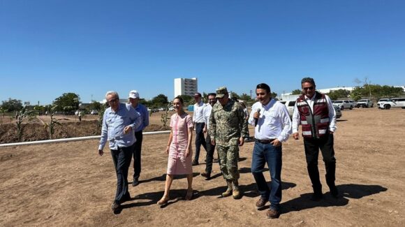 Supervisan Sheinbaum y Rocha obra de tecnificación agrícola en Distrito de Riego 010 en Culiacán, Sinaloa