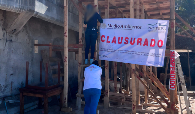 Profepa clausura templete en Mazatlán, Sinaloa