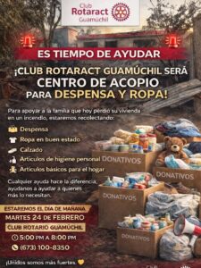 Club Rotario Guamúchil invita a apoyar a familia afectada en incendio