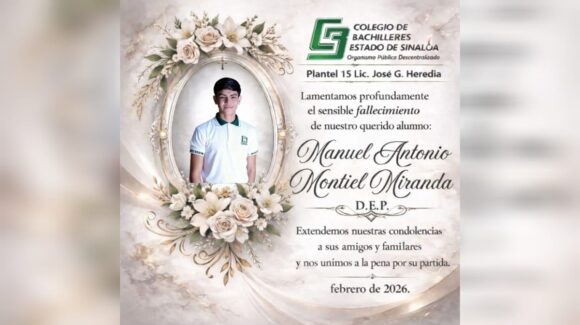 “¡Siempre te recordaremos Manuelito!”: Era alumno de Cobaes 15, menor ahogado en el río en Maripa, Sinaloa