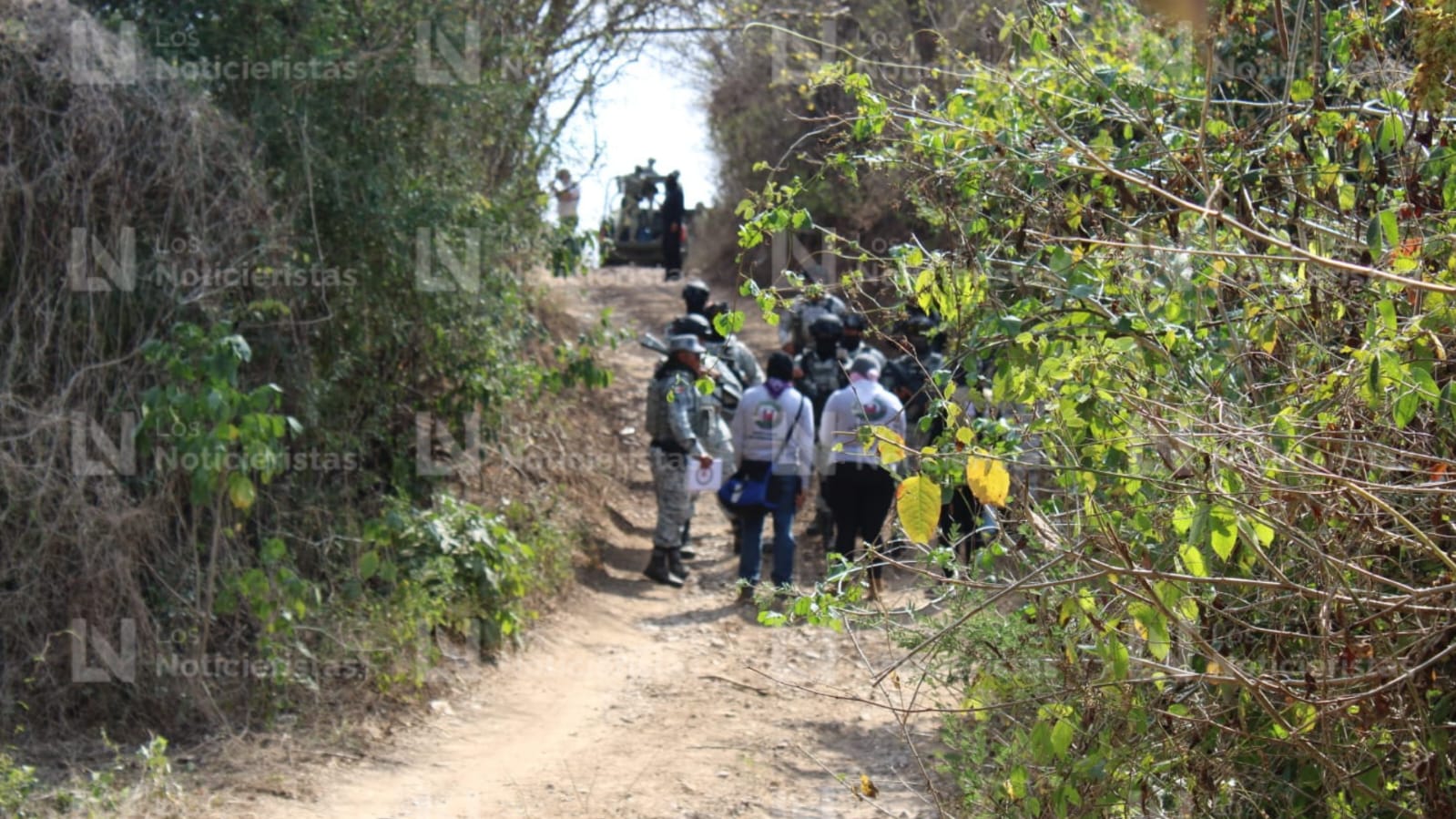 Guardia Nacional impide a colectivo Por las Voces sin Justicia llegar a zona de fosa en El Verde, Concordia