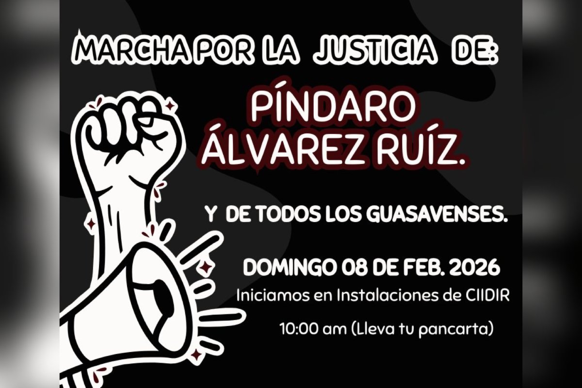 Convocatoria a marcha por la justicia para el profesor Píndaro