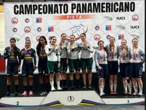 Daniela Gaxiola en el Panamericano de Ciclismo en Chile