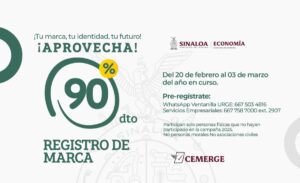 Secretaría de Economía anuncia descuento en el registro de marca