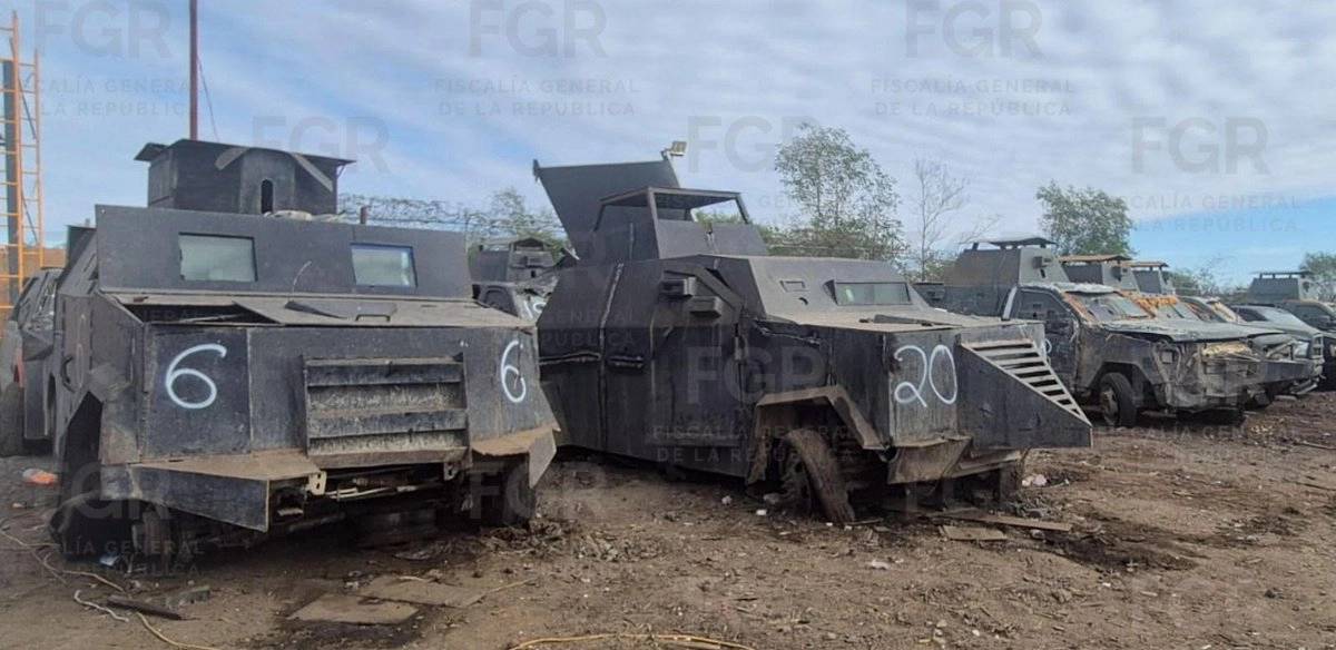 FGR destruye 23 vehículos “monstruo” en Reynosa, Tamaulipas