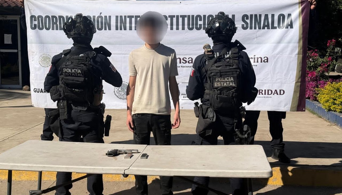 Detenido con arma de fuego en Tierra Blanca, Culiacán