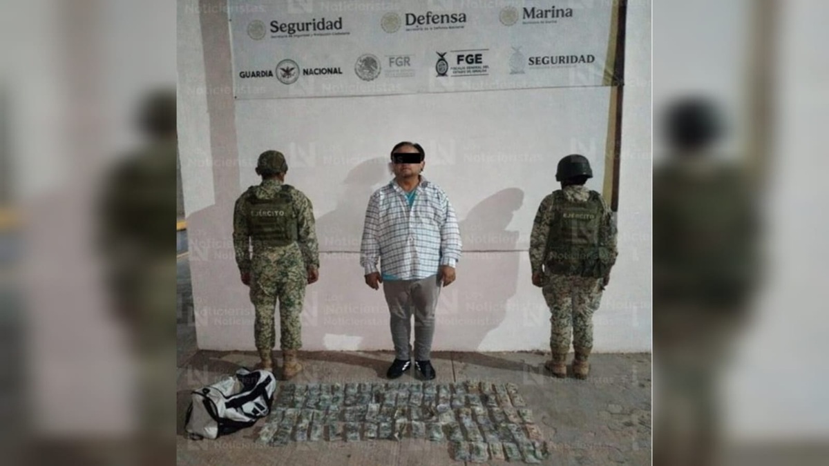 Detienen a sujeto con más de 700 mil dólares, en Culiacán