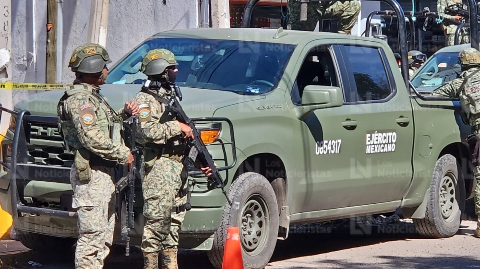 Personal del Ejercito resguarda zona