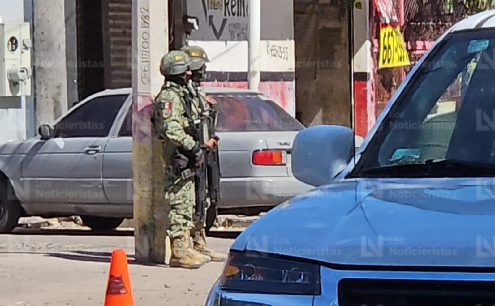 Personal del Ejercito resguarda zona