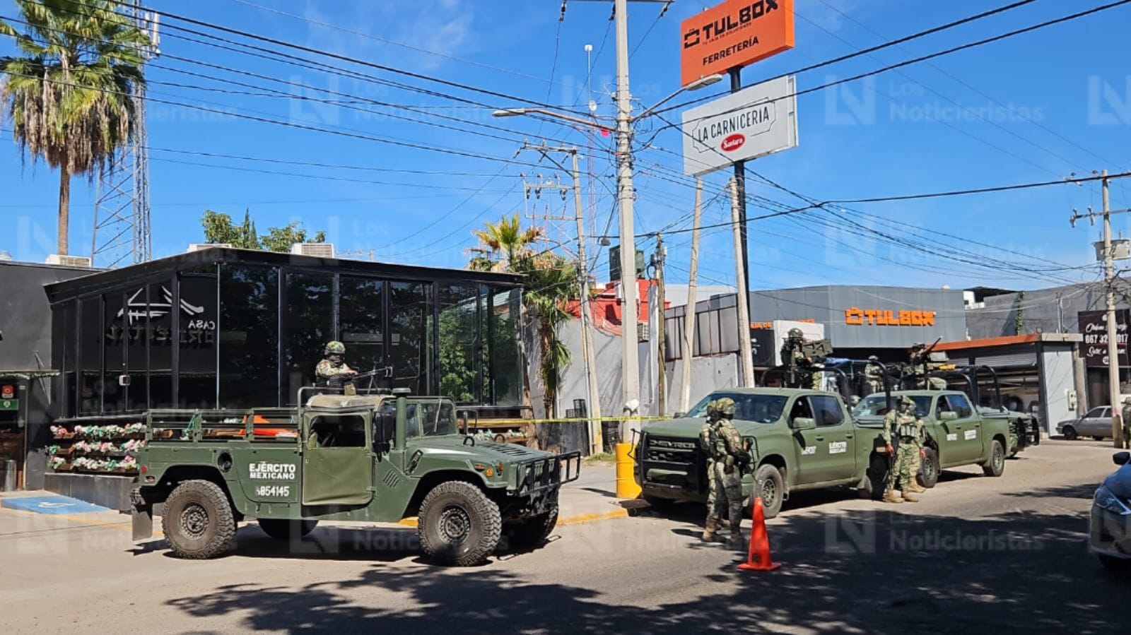 Personal del Ejercito resguarda zona