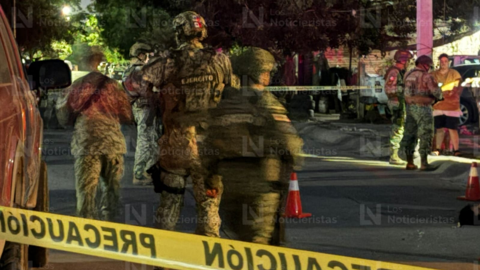 Ejército coloca cinta amarilla en zona del crimen