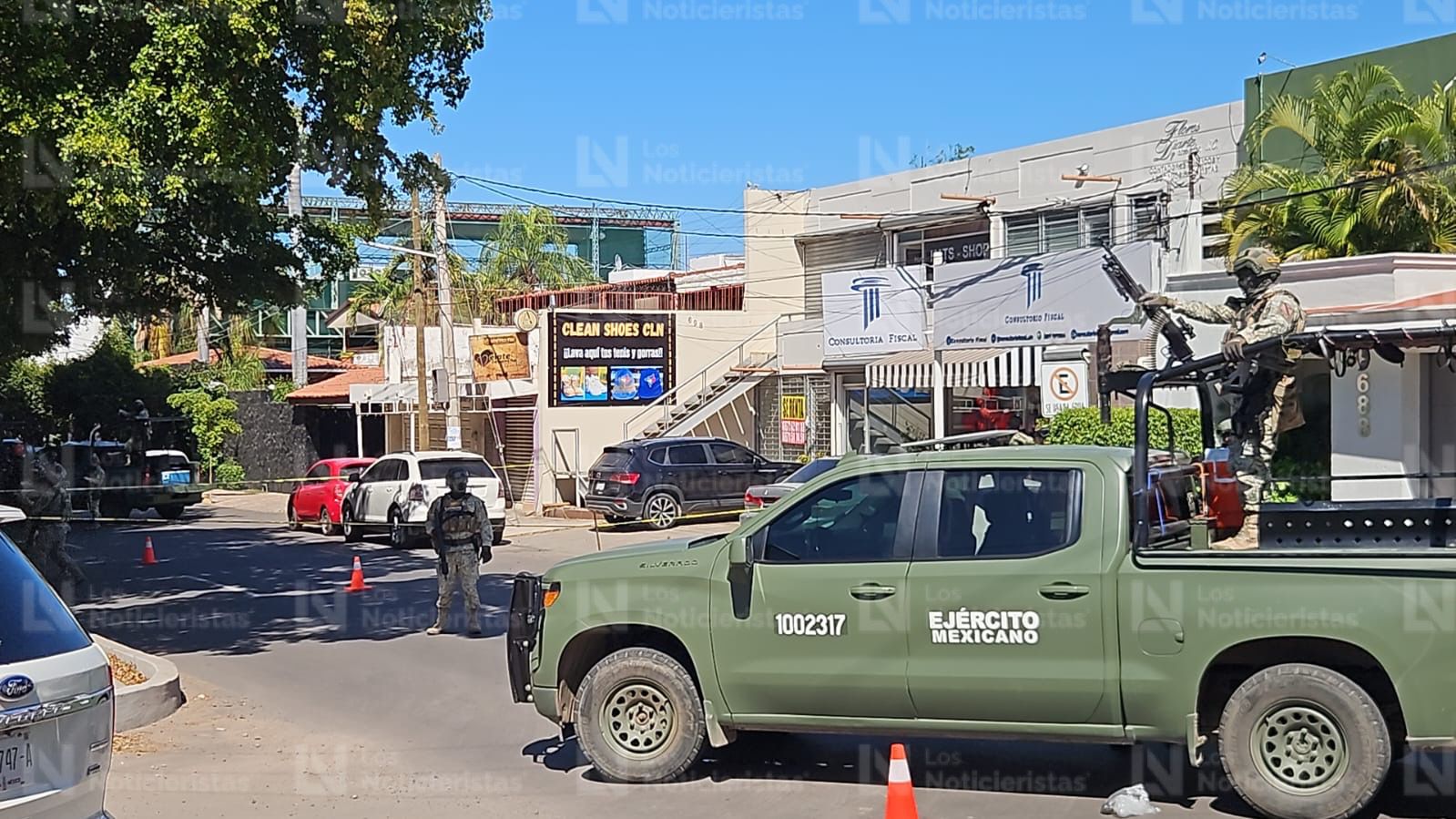 Personal del Ejercito resguarda zona donde hubo detonaciones de arma de fuego