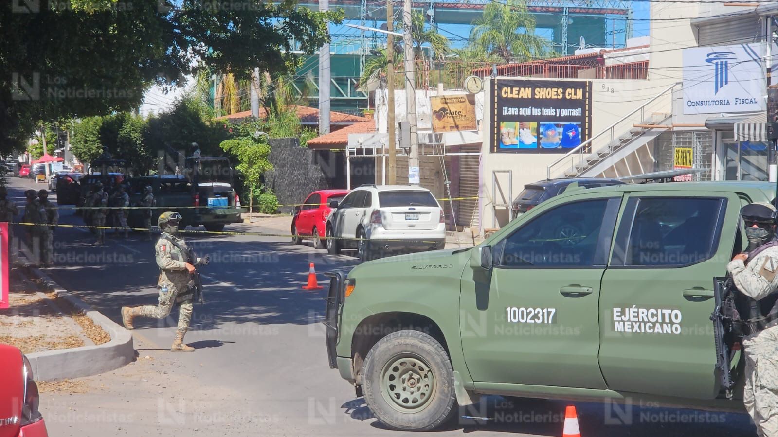 Personal del Ejercito resguarda zona donde hubo detonaciones de arma de fuego