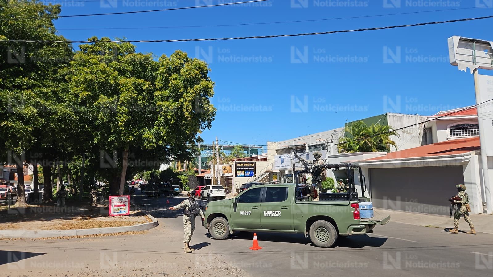 Personal del Ejercito resguarda zona donde hubo detonaciones de arma de fuego