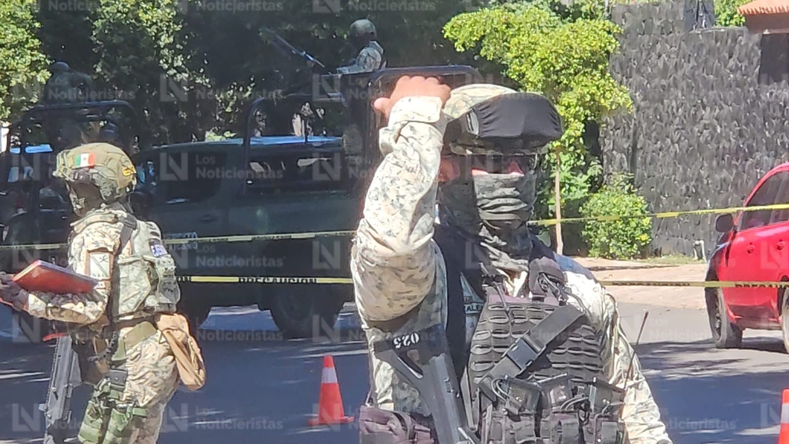 Personal del Ejercito resguarda zona donde hubo detonaciones de arma de fuego