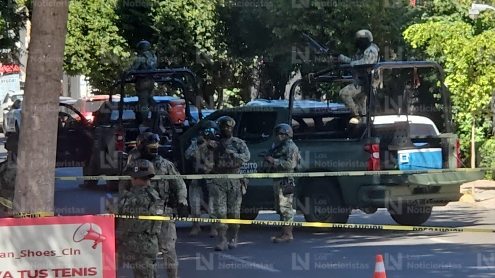 Personal del Ejercito resguarda zona donde hubo detonaciones de arma de fuego