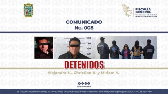 Detienen a “El Bau” por homicidio de matrimonio en Puebla