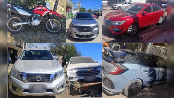 En la zona rural de Culiacán, Sinaloa recuperan seis vehículos con reporte de robo y alteraciones