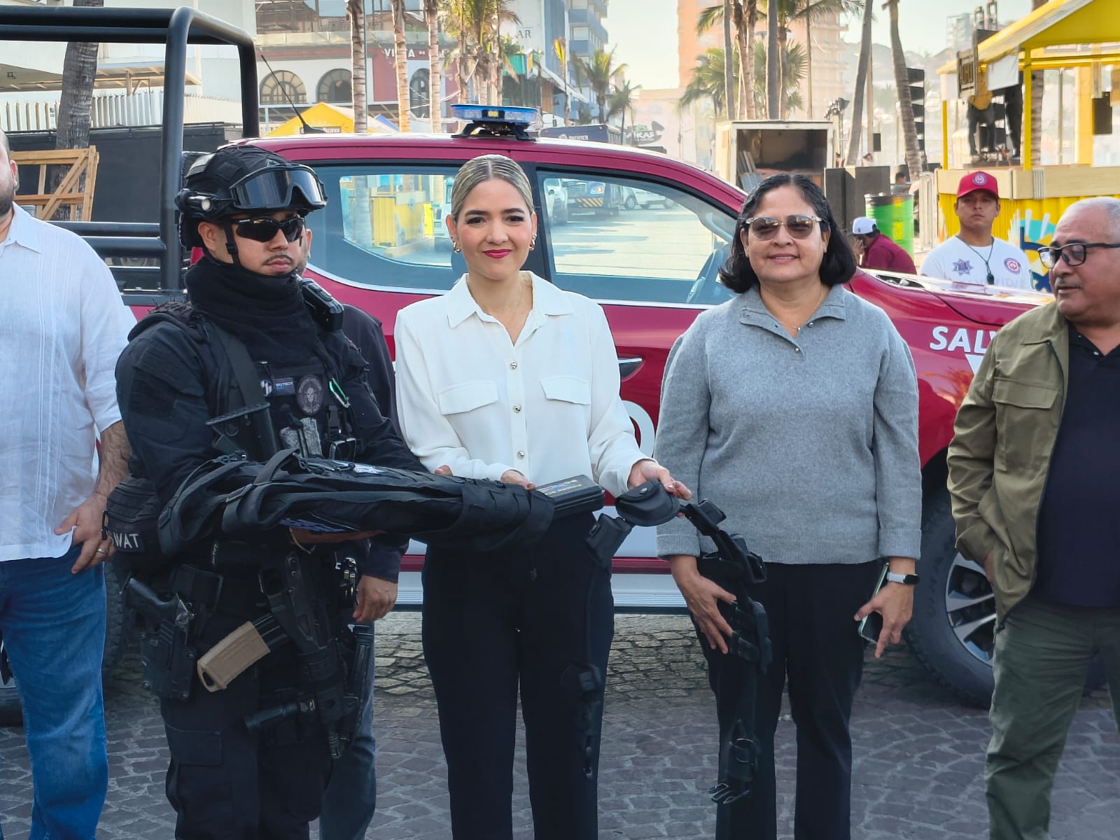 Entrega de equipamiento a la Secretaría de Seguridad Pública Municipal de Mazatlán