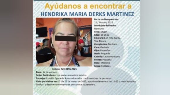 Era Hendrika Derks, la mujer expolicía ‘levantada’ junto con su familia en Navolato, uno de los cuerpos de las fosas en El Bolsón