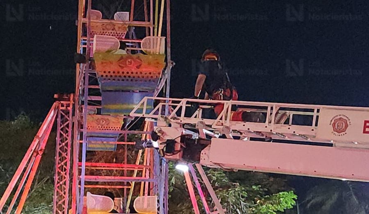 Falla rueda de la fortuna del Parque 87, en Culiacán