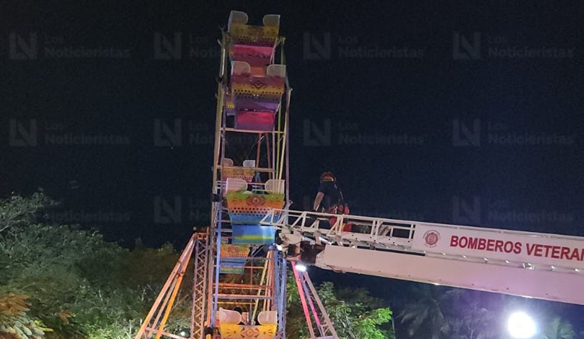 Falla rueda de la fortuna del Parque 87, en Culiacán