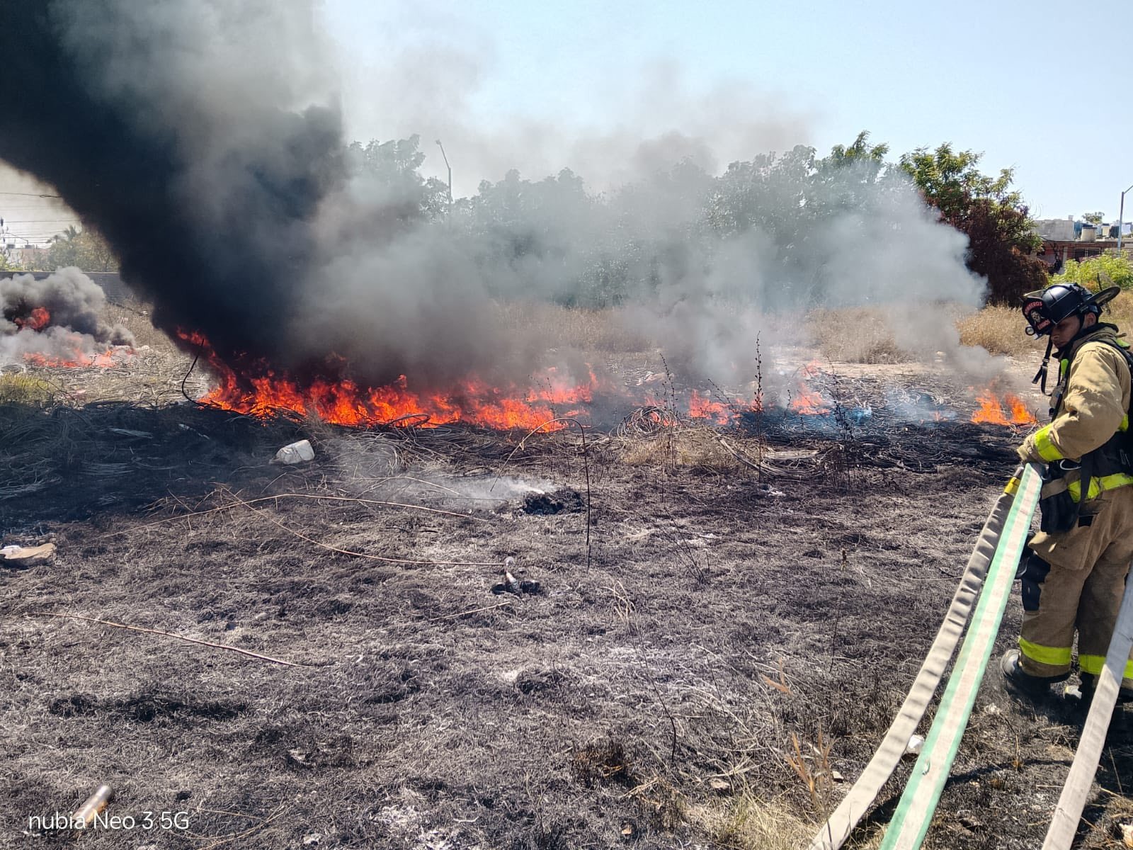 Incendio en baldío de Mazatlán, Sinaloa