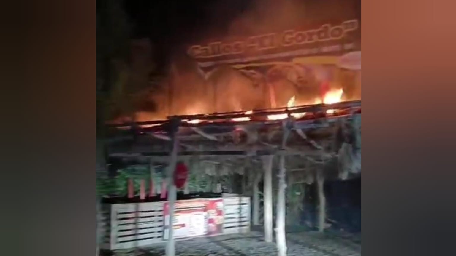 Incendio en mariscos de Ahome