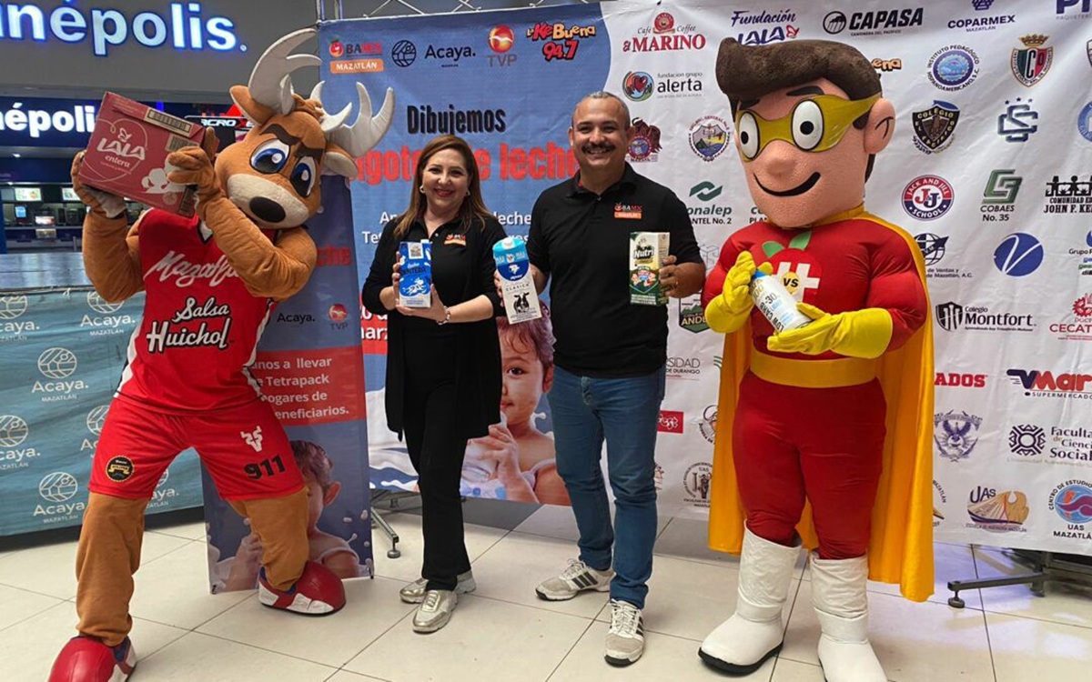 Inicia campaña Bigotes de Leche de Banco de Alimentos Mazatlán