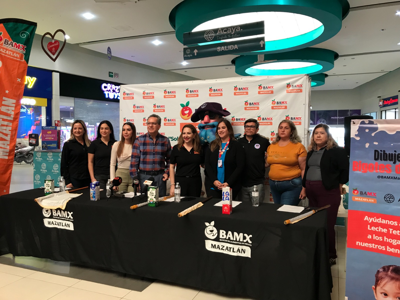 Inicia campaña Bigotes de Leche de Banco de Alimentos Mazatlán