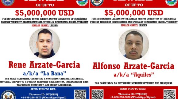 Con recompensa, EU busca a los hermanos ‘La Rana’ y ‘Aquiles’, presuntos mandos del Cártel de Sinaloa en Tijuana