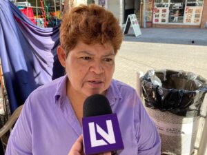 Laura Alicia Quevedo Pérez, líder del Bloque de Comerciantes Ambulantes del Centro de Culiacán