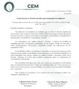 Mensaje del Episcopado Mexicano