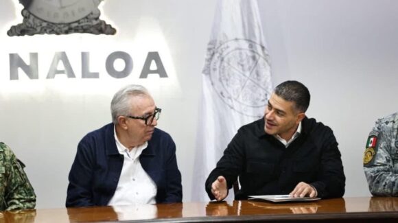 Rocha recibe a Harfuch y encabezan mesa de seguridad en Culiacán; agradece apoyo de Sheinbaum a Sinaloa